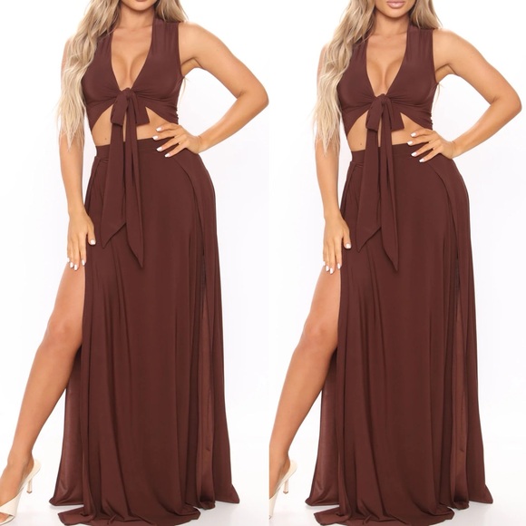 Maxi Skirt Set - Chocolate - Picture 1 of 3